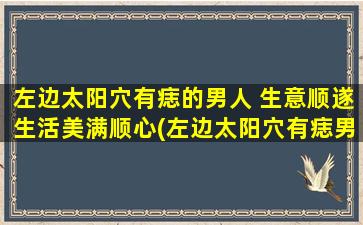 左边太阳穴有痣的男人 生意顺遂生活美满顺心(左边太阳穴有痣男人：生意顺心，生活美满，顺遂人生)